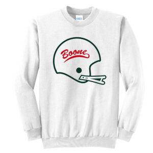 Boone Football Unisex Core Fleece Crewneck Sweatshirt – White