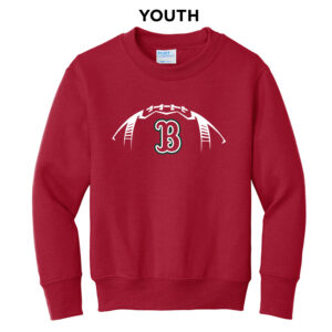 Boone Football  Youth Crewneck Sweatshirt – RED
