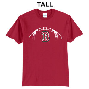 Boone Football  Tall Core Blend short Sleeve T Shirts – RED