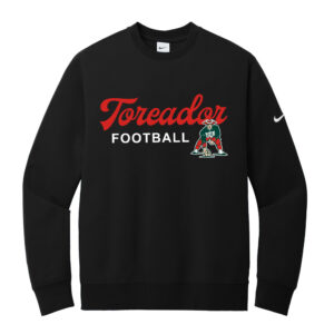 Boone Football Nike Club Fleece Sleeve Swoosh Crew – Black