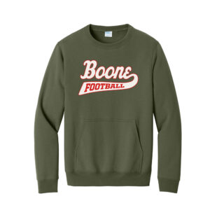 Boone Football Unisex Core Fleece Crewneck Pocket Sweatshirt – OliveDrabGreen
