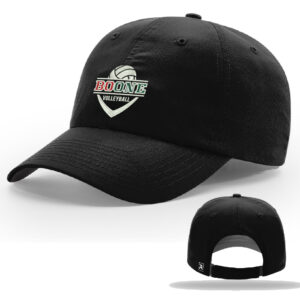 Boone Volleyball Richardson Unstructured R-Active Lite Adjustable Cap-Black