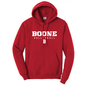 Boone Volleyball 2026 Unisex Fleece Hooded Sweatshirt-Red
