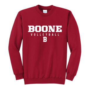 Boone Volleyball 2026 Unisex Core Fleece Crewneck Sweatshirt-Red