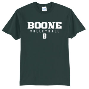 Boone Volleyball Unisex Short Sleeve Tee-Dark Green