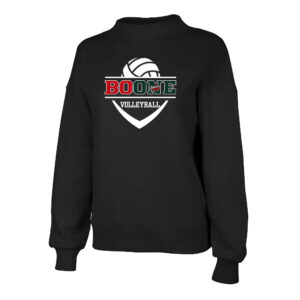 Boone Volleyball Charles River Women’s Willow Mock-Neck Sweatshirt-Black