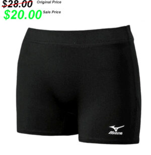 Boone Volleyball PG Mizuno Flat Front Volleyball Shorts-BLACK (XS, M, L, XL, 2x)