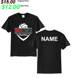 Boone Volleyball PG Unisex Short Sleeve Tee-Black