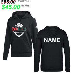 Boone Volleyball PG Adidas Fleece Unisex Hooded Sweatshirt-Black