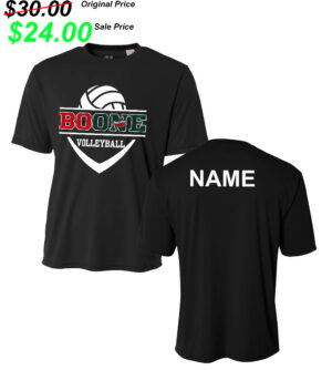 Boone Volleyball PG Men Adult Cooling Performance Tshirt-Black