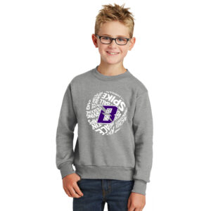 Baxter VB  Youth Crewneck Sweatshirt – Athletic Heather