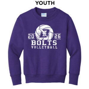 Baxter VB  Youth Crewneck Sweatshirt -Purple