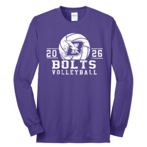 Baxter VB Unisex Long Sleeve Core Blend T-Shirt-Purple