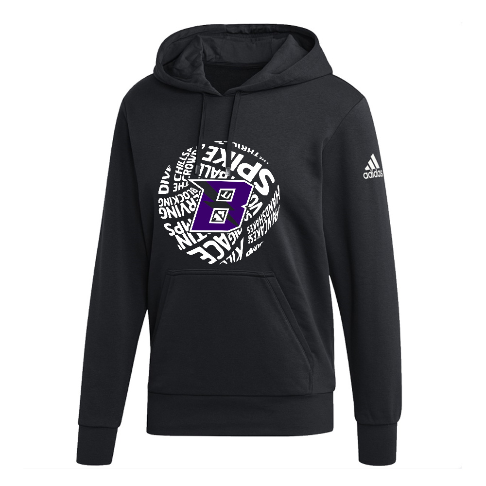 Baxter VB Adidas Fleece Unisex Hooded Sweatshirt- Black