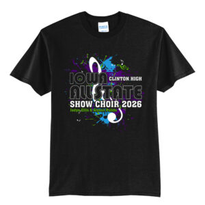 Clinton State Show Choir Unisex Short Sleeve Tee-Black