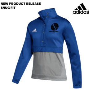 Camanche CC TEAM Adidas Women’s Team Issue color block 1/4 snap pullover – Team Royal /Grey