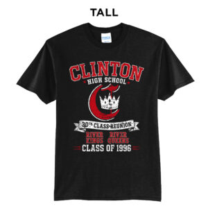 Clinton 30th Class Reunion Tall Short Sleeve Tee-Black