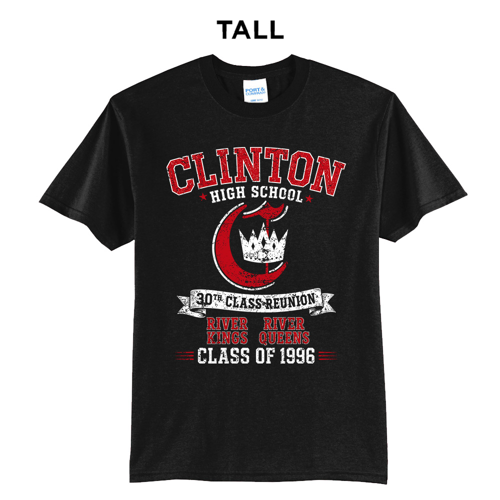 Clinton 30th Class Reunion Tall Short Sleeve Tee-Black