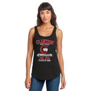 Clinton 30th Class Reunion District Women’s Perfect Tri Relaxed Tank-Black