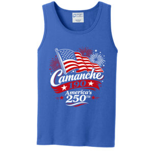Camanche Days Men Core Cotton Tank Top-Royal