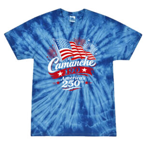 Camanche Days Colortone Multi Color Tie Dyed T shirts-Spider Royal