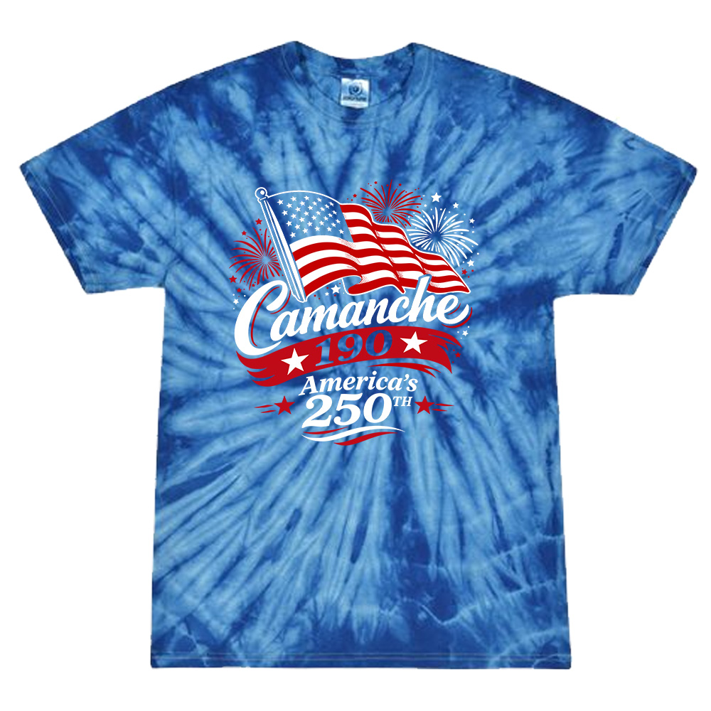 Camanche Days Colortone Multi Color Tie Dyed T shirts-Spider Royal