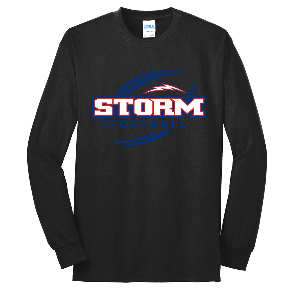 Camanche Football Unisex Long Sleeve Core Blend T Shirt - JetBlack