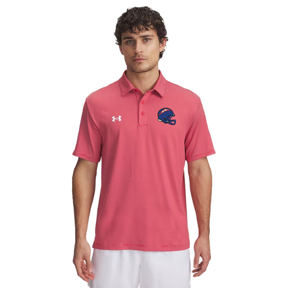 Camanche Football Under Armour DRIVE Team Stripe Premium Polo Red