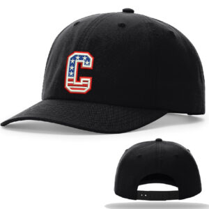 Camanche Football Richardson Relaxed 6 Panel Snapback premium canvas cap – Black