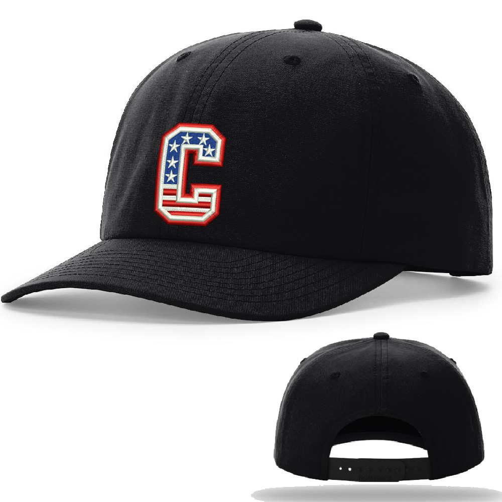 Camanche Football Richardson Relaxed 6 Panel Snapback premium canvas cap - Black