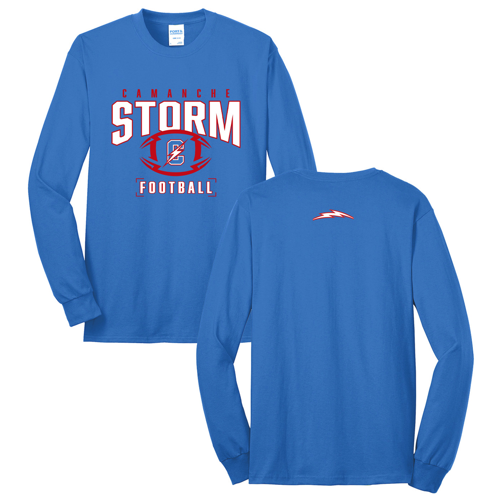 Camanche Football Unisex Long Sleeve Core Blend T Shirt - royal
