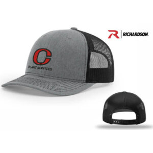 Clinton Plant Services Richardson Trucker Split-Heather Grey/Black