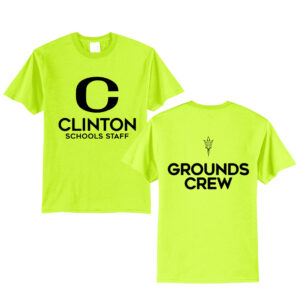 Clinton Plant ServicesClinton Schools Grounds Crew Short Sleeve Tee-Safety Green