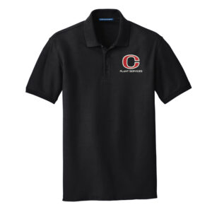Clinton Plant Services Core Classic Pique Polo-Black