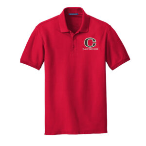Clinton Plant Services Core Classic Pique Polo-Red