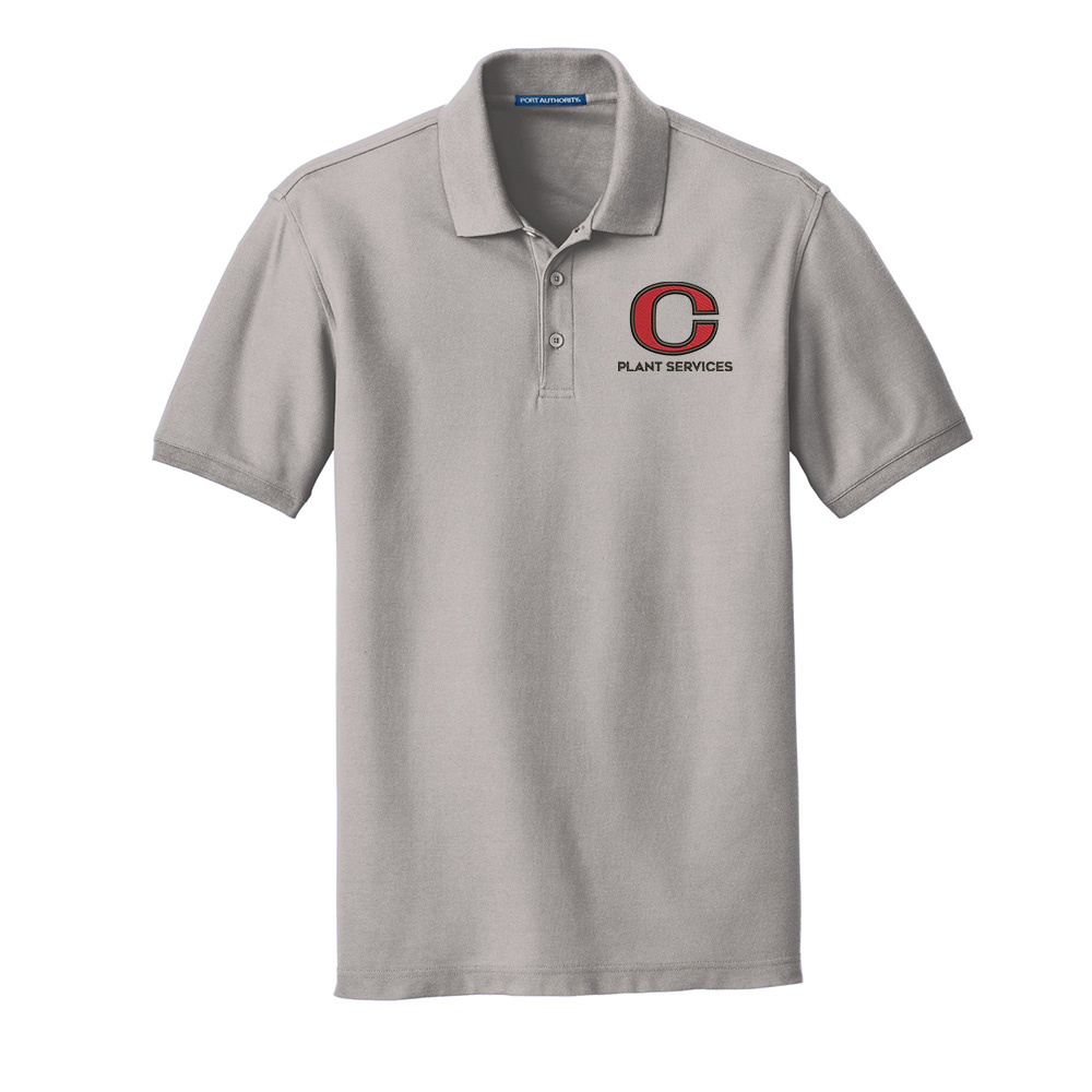 Clinton Plant Services Core Classic Pique Polo-Grey