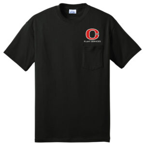 Clinton Plant Services Short Sleeve Pocket Tee-Black