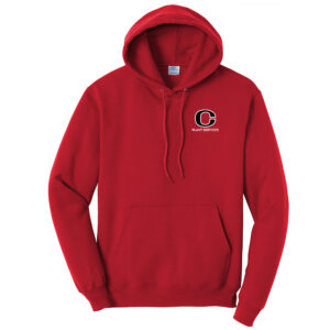 Clinton Plant Services Unisex Fleece Hooded Sweatshirt-Red