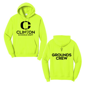 Clinton Plant ServicesClinton Schools Grounds Crew Hooded Sweatshirt-Safety Green