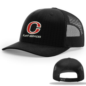 Clinton Plant Services Richardson TACTICAL snap back trucker cap-Black