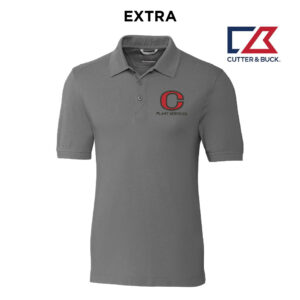 Clinton Plant Services Cutter Buck Advantage Epic Confidence Recycled Tri-Blend Pique Mens Polo-Elemental Grey