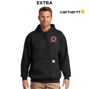 Clinton Plant Services Carhartt Midweight Hooded Sweatshirt-Black