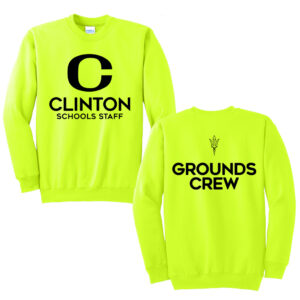 Clinton Plant Services Ultimate Crewneck Sweatshirt Unisex-Safety Green