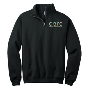 Core Plastech JERZEES Unisex Nublend Cadet Collar Sweatshirt-Black