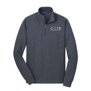Core Plastech Port Authority Slub Fleece 1/4 Zip Pullover Men-Slate Grey