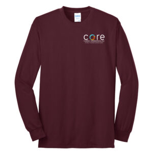 Core Plastech Unisex Long Sleeve Core Blend T Shirt – Maroon