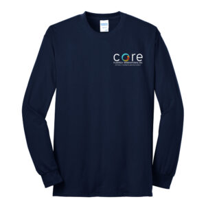 Core Plastech Unisex Long Sleeve Core Blend T Shirt – Navy