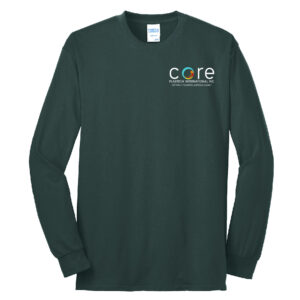 Core Plastech Unisex Long Sleeve Core Blend T Shirt – Dark Green