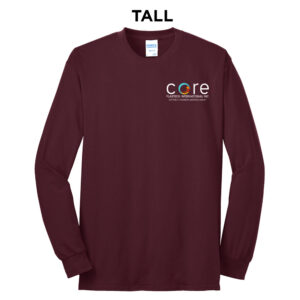 Core Plastech  Tall Long Sleeve Core Blend T Shirt – Maroon