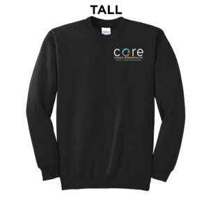 Core Plastech TALL Ultimate Crewneck Sweatshirts – Black